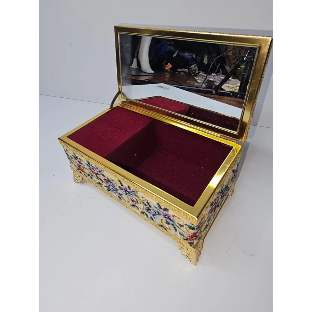 Floral Tapestry Jewelry Box